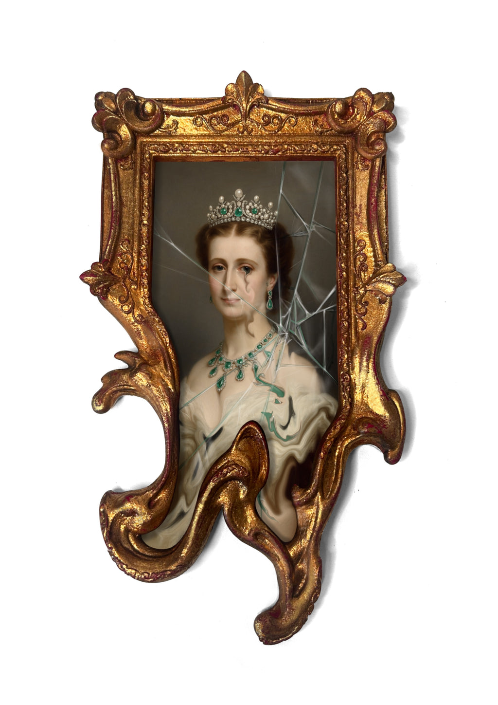 Cadre doré reine volé